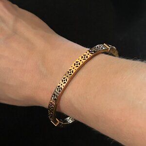 Fossil Rose Gold Floral Pattern Bangle